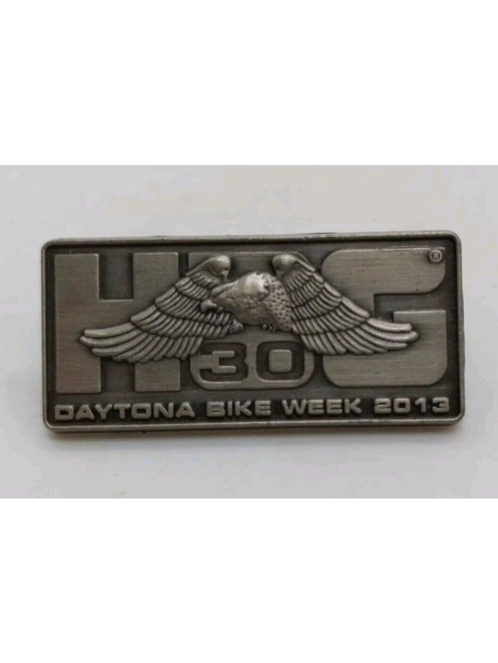 Harley Davidson HOG 30 Year Anniversary Eagle Wing Sturgis 2013 Pewter Pin